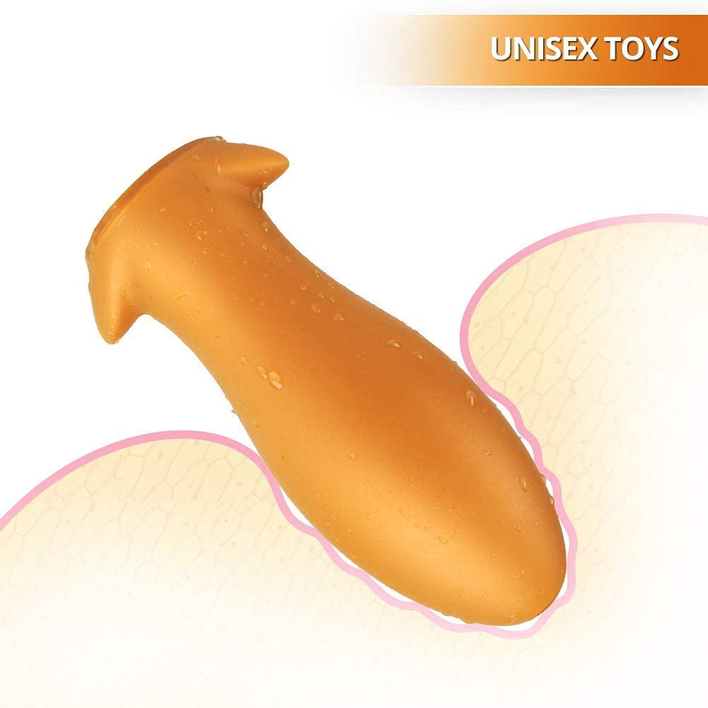 Roluck Plug Anal Super Suave, Plug Anal de Silicona Líquida, Consolador Anal Super Suave con Forma de Huevo para Dilatador de Ano, Masajeador de Próstata (XXL)