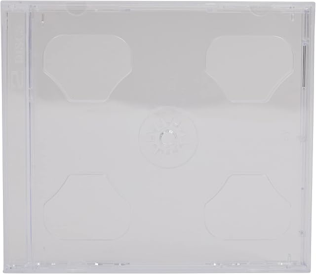 5 X CD Double Jewel Cases 10.4mm for 2 Disc with Clear Tray (Pack of 5) By Dragon Trading