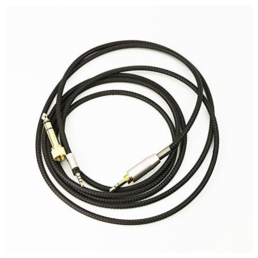 Ersättande ljuduppgraderingskabel för Sennheiser HD4.40, HD 4.40 BT, HD4.50, HD 4.50 BTNC, HD4.30i, HD4.30G hörlurar 2 meter/6,6 fot