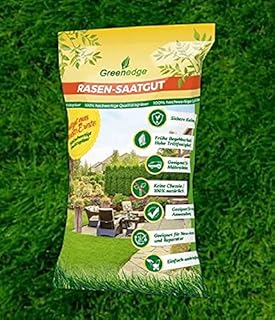 Schattenrasen Rasensamen Rasensaat schnellkeimend für einen robusten und widerstandsfähigen Rasen - für ca. 30m² bei Neuan...