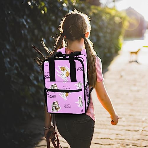 Sac à dos pour chat multicolore et cartable filles/garçons