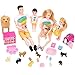 Family Doll Playset for Kids with Pregnant Mom Doll, Dad, Kids, Dollhouse Pets & Accessories – Pretend Play Toy Set for Boys & Girls, Interactive Family Storytelling Imagination Gift