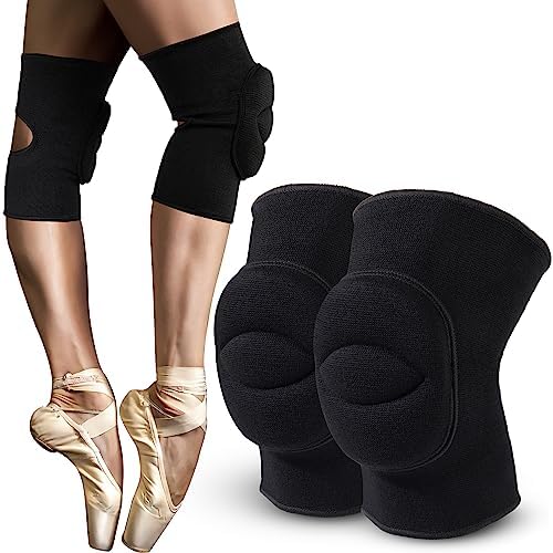 Knee Pads Volleyball Girls Kids Youth Women Men 7.8" Thick Padded Dance Knee Pad Soft Stretchy Knee Brace Breathable Knee Protector for Basketball Football Wrestling Pole Dance Yoga Knee Sleeve 1 Pair