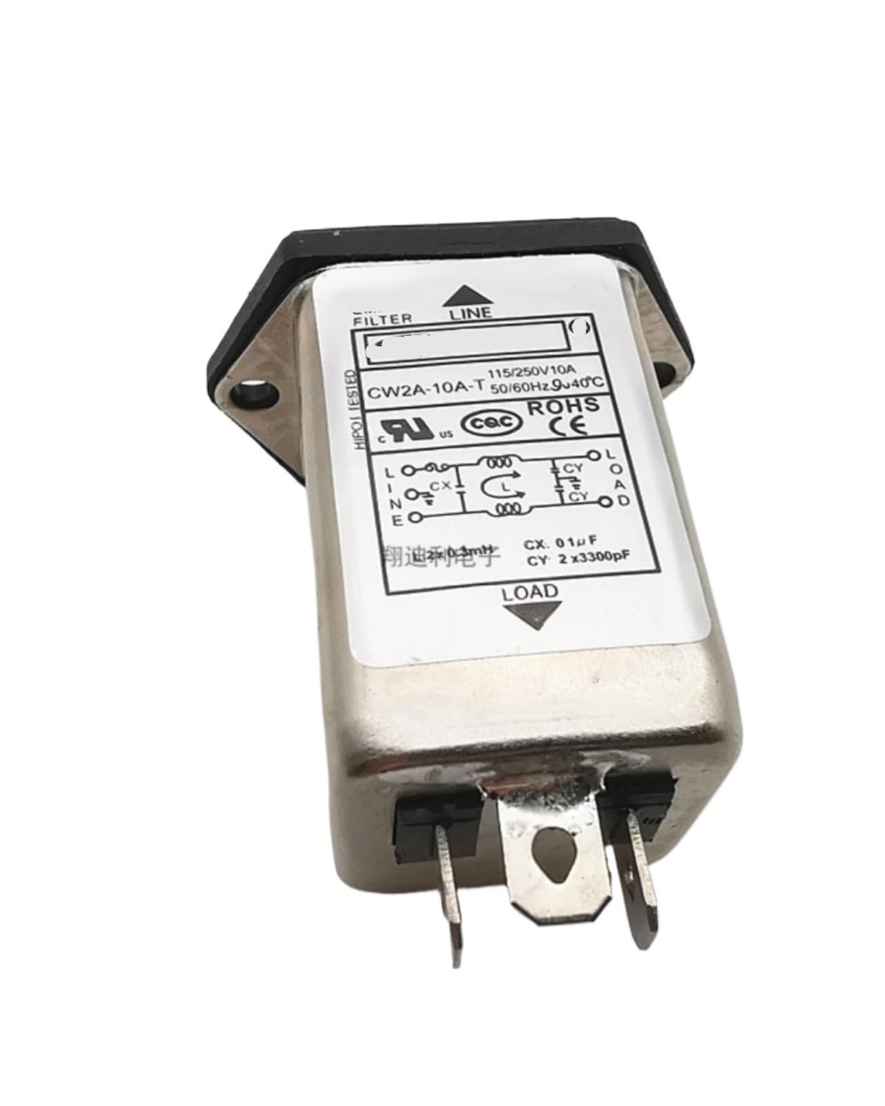 Filtro presa AC con fusibile CW2A-10A-T Anti-interferenza elettromagnetica
