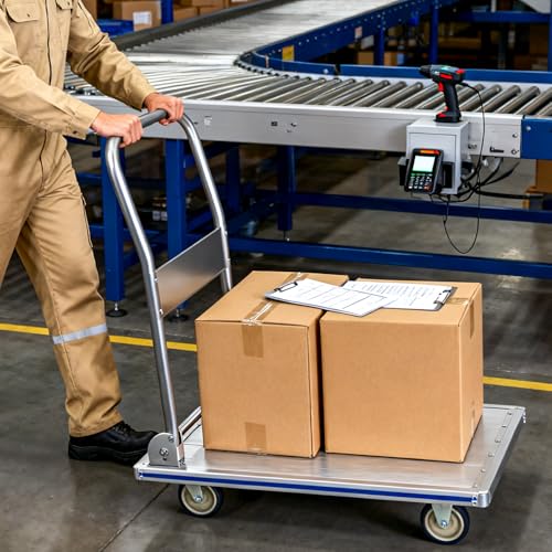 Carretilla plegable con capacidad 450 lbs y ruedas giratorias miniatura 6