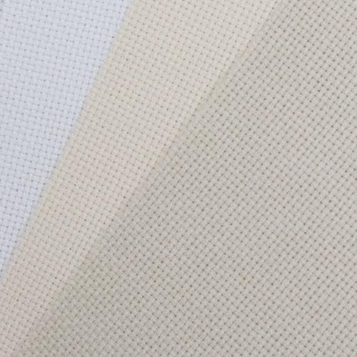 Image of KCS 3 pc of 15 inch x 18 inch(38cmx45cm) Counted Cross Stitch Cotton Aida Cloth Needlework Rolled Fabric Box,16CT,Pearl Grey+White+Ecru
