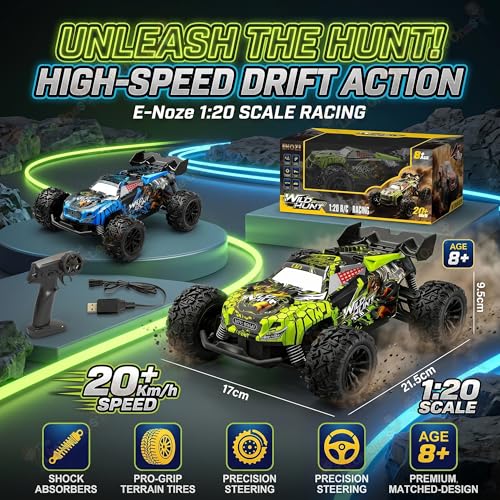 Image of The Little Ones RC Car - RC 4x4 Wheel 20 KPH Off-Road Truck Drive High-Speed Double Sided 2.4GHz Remote Control Drift Stunt Cars 360 Rotation Toys for Kids & Adults [Scale 1:20][DIRTKING]