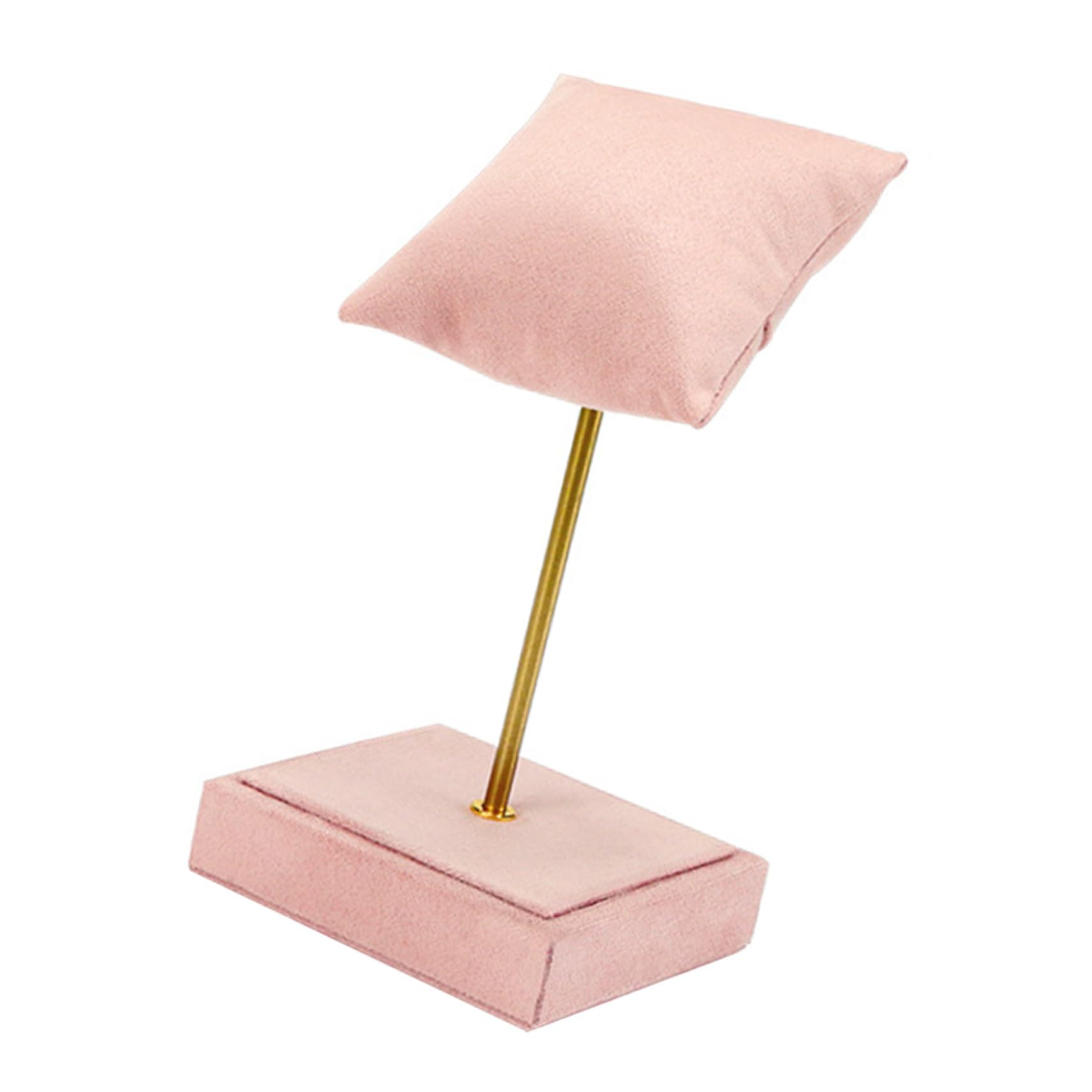 FOMIYES Modischer Uhrenhalter Uhrenständer aus Leder und Titanmetall Rosa | Schmuck und Uhr, Moderne Präsentation, Schützt vor Abrieb, zum Ausstellen und Aufbewahren