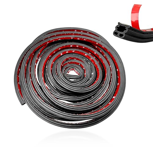 31.4Ft Car Door Seal, Strip Double Layer Universal Self Adhesive Auto Door Seal for Soundproofing, Waterproof &Dust Protection, Universal Soundproof Car Weather Stripping for Truck, SUV, RV