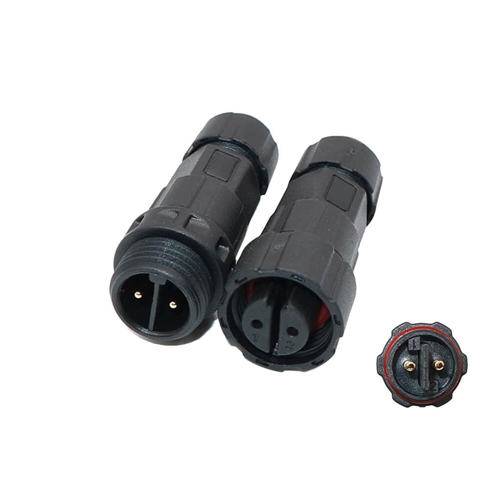 GXMRHWY M16 Waterproof Cable Connector IP68 2 Pin Male Female Plug Welding Electrical Wire Connector
