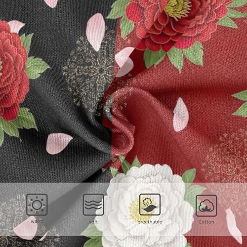 White Floral Black Red Flowers Panties Little Girl Girls Underwear Toddler Cotton Designer Kids Briefs Undies 2t3