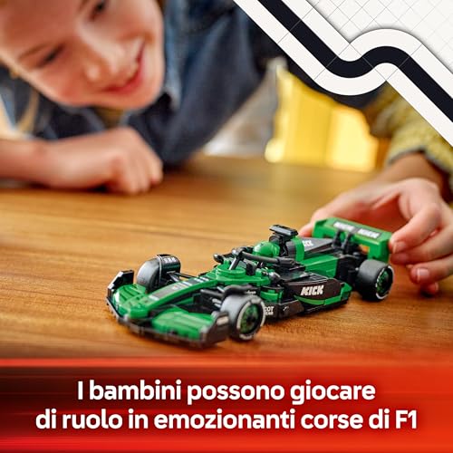 Speed Champions Auto da Corsa KICK Sauber F1 Team C44 Macchina Giocattolo da Collezione con Minifigure di Formula 1 - Modello per Bambini da 10 Anni e per Adulti Fan dell'Automobilismo 77247 - Lego - Immagine 3