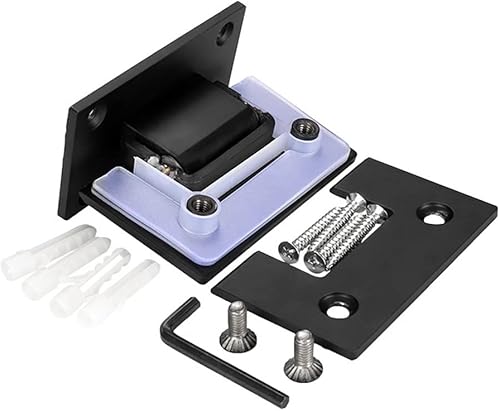 Miniatura 5 de JU+ Bisagras de pared para puerta de vidrio de 90 grados, accesorios de ducha, bisagra de puerta de ducha de vidrio, clip de baño de acero