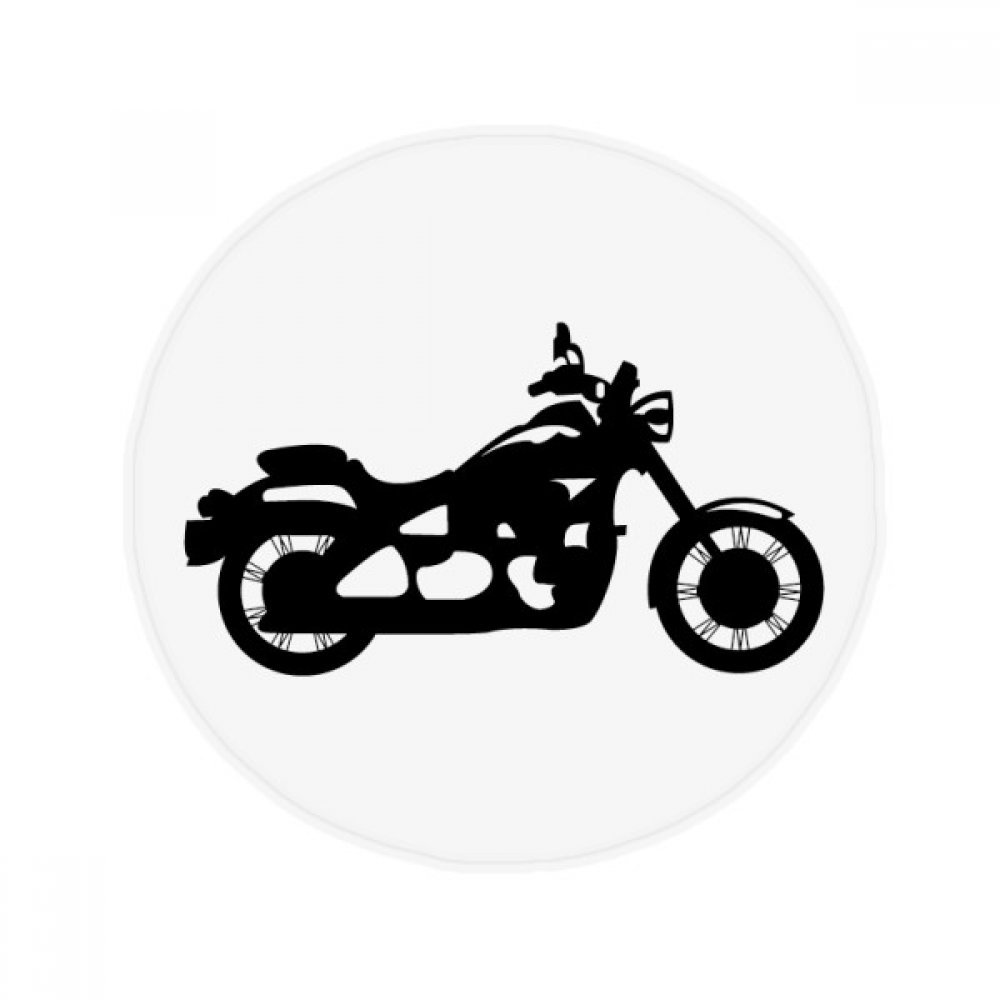 Cadeau idéal : tapis rond mécanique moto 80cm noir
