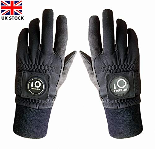 Jeantet Sport Winter Golf Gloves Men With Ball Marker Grip Performance Value Pair, Glove Durable Cold Weather Windproof Waterproof Fit Size M ML Large XL (Medium)