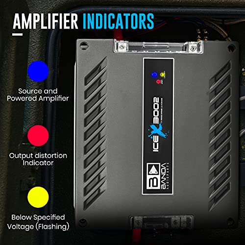 Banda Amplificador automotivo Ice X 3002-1 Channel 3000 Watts RMS 2 Ohm