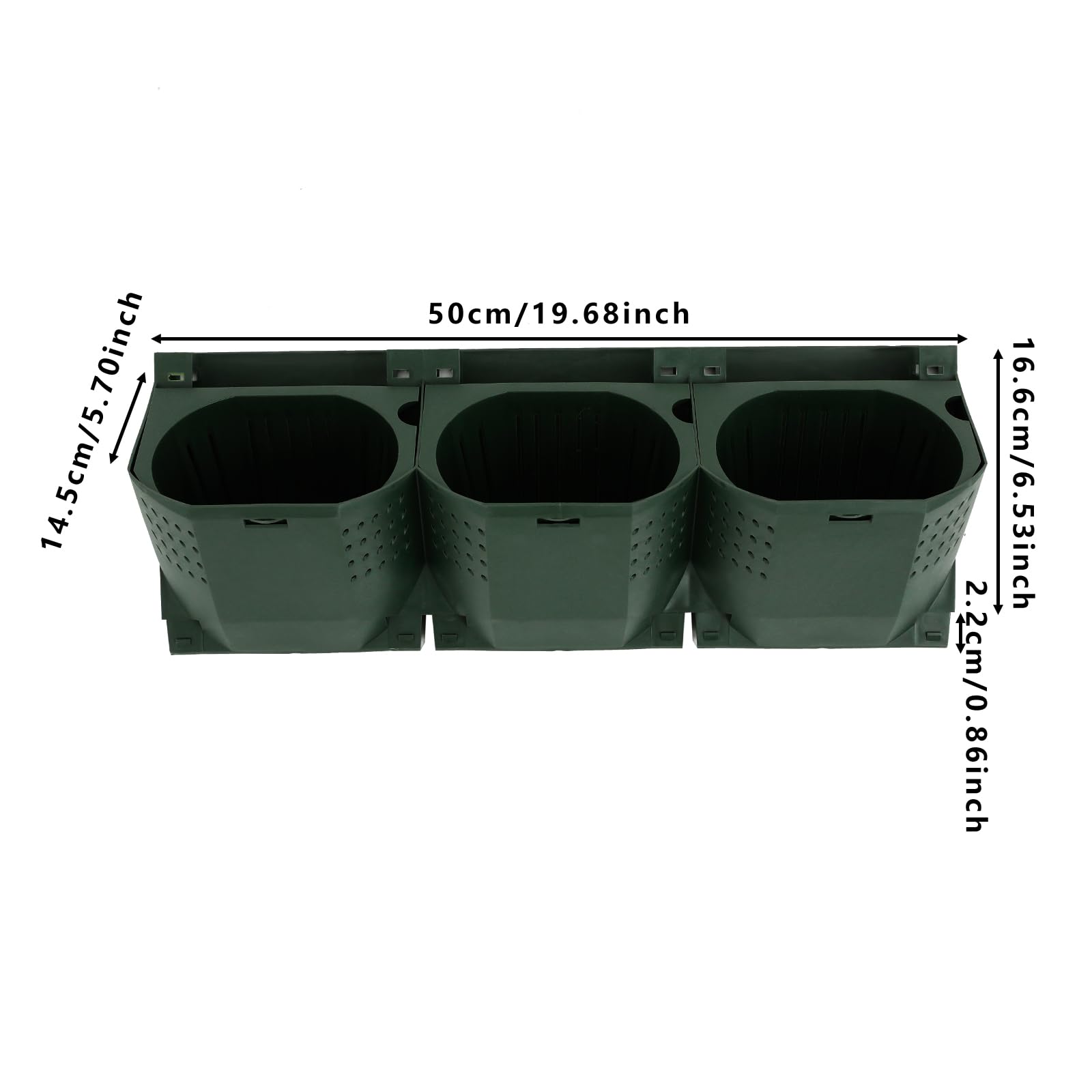 Hängender vertikaler Wand-Pflanzgefäß, Hängende Pflanztaschen, Vertikaler Wand-Blumentopf, Vertikaler Garten Pflanzenwand, Wandmontierter Pflanztasche für Gärten, Balkonen (Army Green, 36PCS)