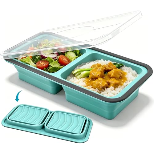 Cubitera Silicona Sopa con Tapa, Hielera Moldes de Silicona Puede Plegar para Usarla Como Fiambrera, Ice Cube Tray para Congelador Para Sopas, Salsas, Caldo, Mantequilla, Cubo