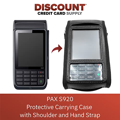 PAX S920 Credit Card Terminal Carrying Case with Shoulder Strap and Hand Strap, Black2