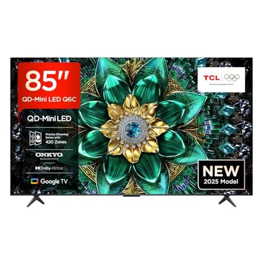 Smart Tv TCL 85Q6C 85" QD-Mini LED TV, 4K HDR Premium 1000nits, Google TV (Dolby Vision IQ e Atmos, sistema audio Onkyo 2.1, Motion Clarity Pro a 144 Hz, Game Master)