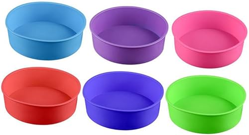 Molde de silicona redondo antiadherente para hornear para una fácil liberación, versátil utensilios para hornear colores aleatorios para pasteles y disponible en Yaxa Costa Rica