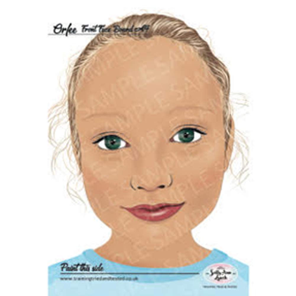 Sally-Ann Lynch Training Tried & Tested Practice Board - 3 Faces & Arm (A2), Face Painting Practice and Display Tool, Reusable