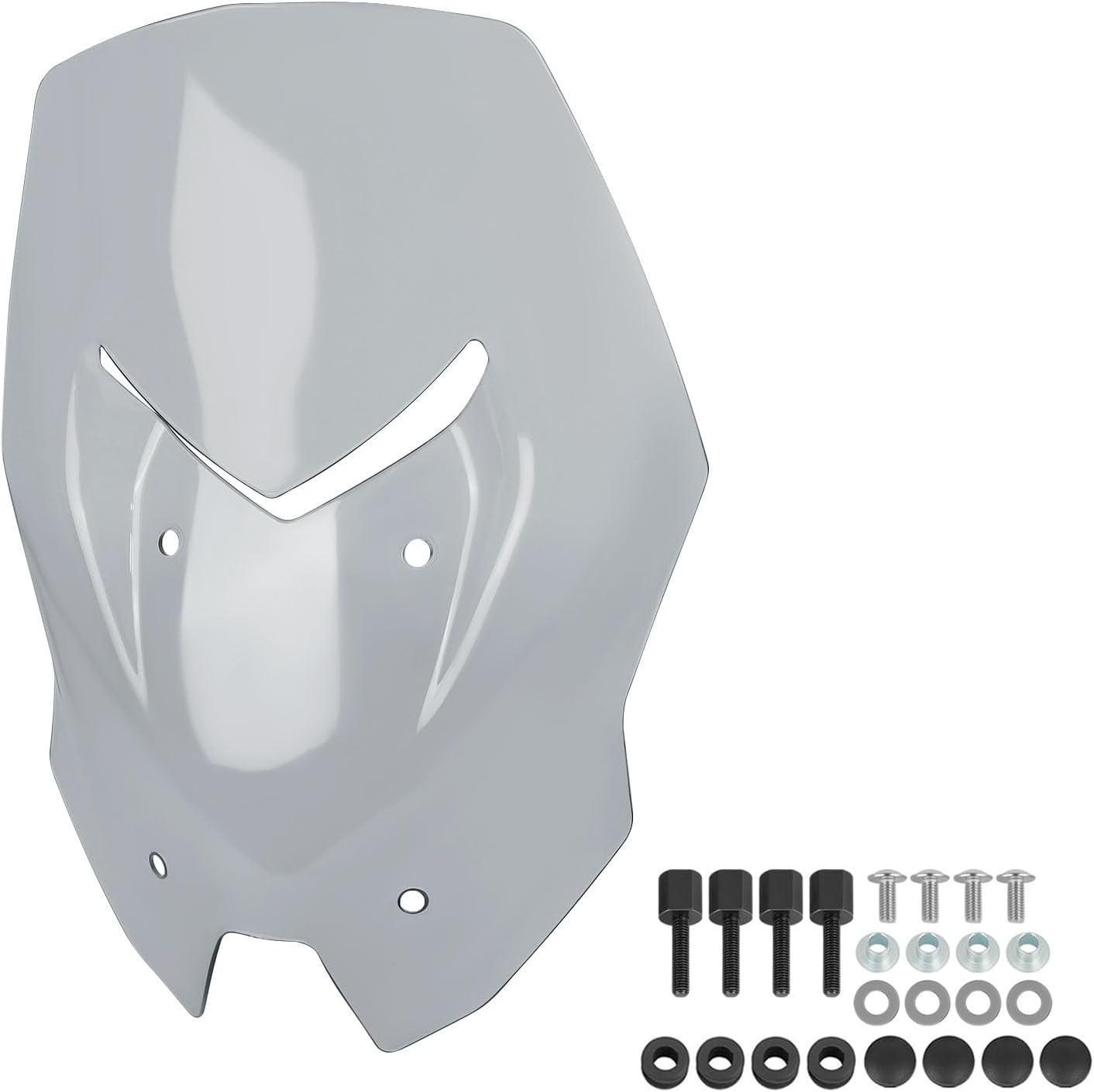 Motorcycle Windscreen Windshield Replacement for Kawasaki Z900 Z 900 2025 2026 PC Windscreen Double Bubble (Grey)