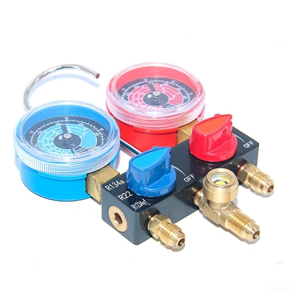 HS-M01 Medidor de adición de criógeno y conjunto de monitoreo de presión para R134A y R22 en mantenimiento automotriz y HVAC