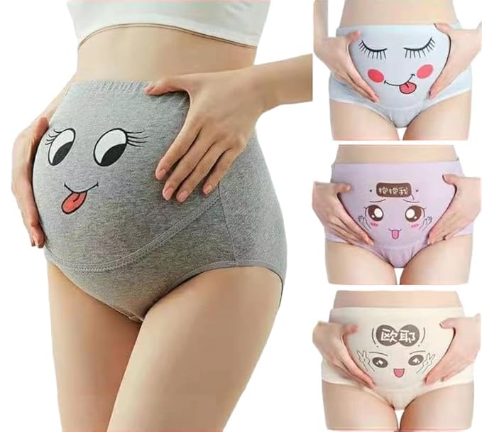 Women's High Waist Cotton Stretch Briefs | Full Coverage Maternity Panties | Ideal for Pregnancy & C-Section Recovery | Comfort Combo Pack |(Size fit: 3 Months to 10 Months) Multicolour-image-36