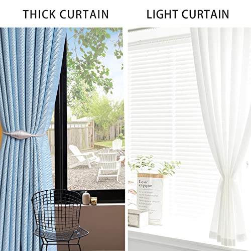 Yuntuoo 2 Pcs Magnetic Curtain Tiebacks, European Style Convenient Drape Tie Backs Holdbacks For Thin Or Thick Home & Office Window Draperies , No Tools Required（Beige） #TOP6
