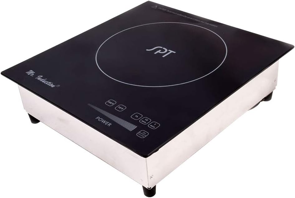 Mr. Induction SR-657RT Commerical 220V 2600W Built-in Induction Cooker, Black/Silver