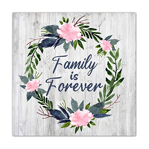 Panneau en bois Family Is Forever pour décorer le porche