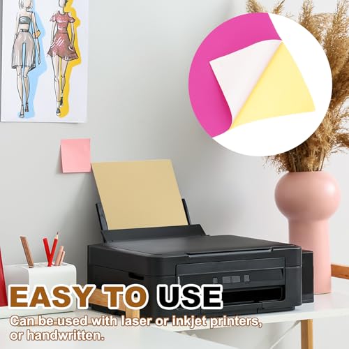 Papier autocollant vinyle imprimable anti-bavure rose clair imperméable