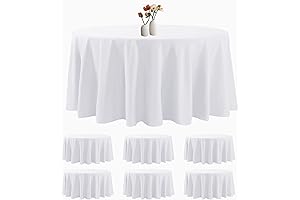 Round Tablecloth: Embellish Your Occasions with 132 Inches of White Elegance