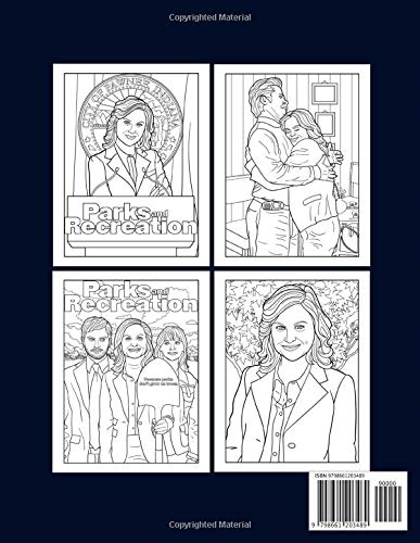 Parks And Rec Coloring Book: A Stress Relief Coloring Book For Adults With High Quality Illustrations Of Parks And Recreaton TV Series - Image 2