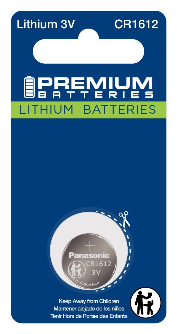 Premium CR1612 Battery Lithium 3V Coin Cell - Japanese Engineered High Capacity Batteries (1 Pack)