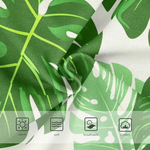 Tropical Monstera Taro Leaves Green Light Panties for Girl Toddler Girls Underwear Cotton Florals Kids Undies Briefs 2t3