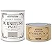 Price comparison product image Rust-Oleum Chalk Flint Matt Finish Furniture Paint 750ml Plus Dark Furniture Wax for a Distressed Look