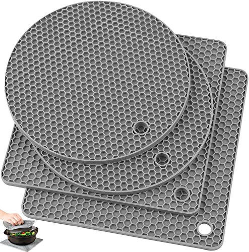 Salvamanteles de silicona, soportes de silicona para ollas calientes y almohadillas para ollas. Alfombrillas resistentes al calor para mesas, manteles individuales, encimeras, soporte para cucharas y