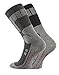Produktbild TippTexx24 4 Paar Sport Funktionssocken, Wandersocken, Outdoorsocken, Trekkingsocken mit viel Baumwolle (39/42, grau/schwarz)