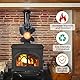 Focenat Kaminventilator Magnetisch, Kaminventilator Ohne Strom, 4 Blättern Leiser Kaminlüfter, Hitzebetrieben Kamin Ventilator für Kaminofen, Kaminrohr, Rauchrohr, Holzofen,Ofen,Kamin, Schneller Start