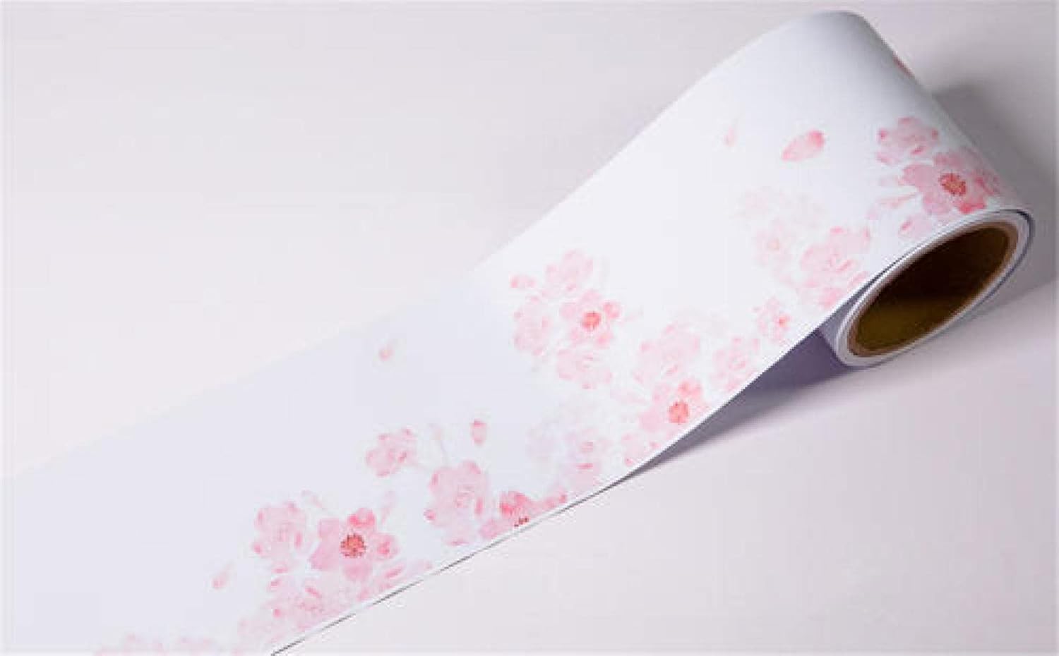 Self-Adhesive Wallpaper Border Peel and Stick Wall Border Sticker Home Ceiling Decorative Border for Bathroom Living Room Kitchen Flamingo White 12cm X 600cm