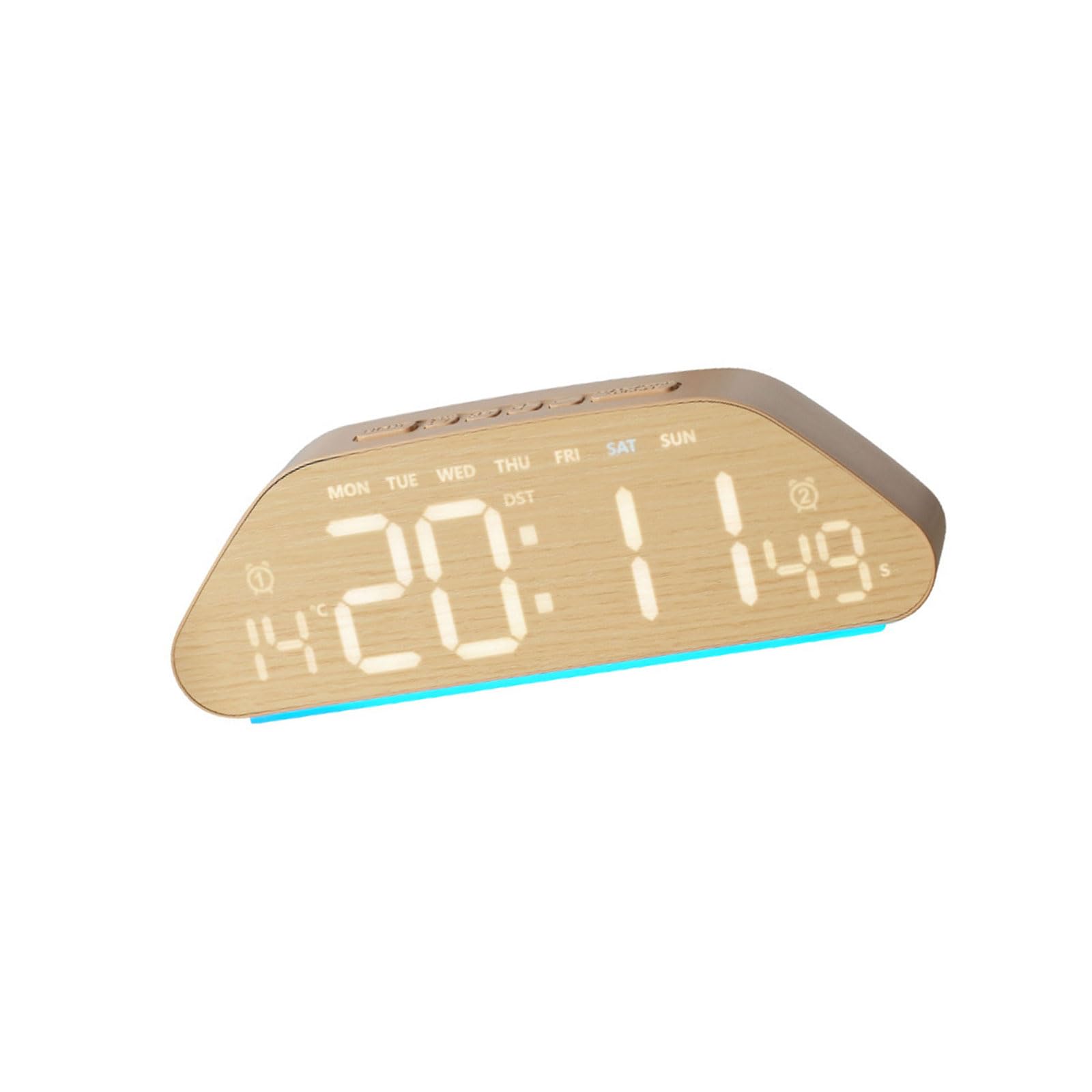carotoe Digital Alarm Clock for Bedroom Desk Clock for Living Room Bedroom with Large Number, Dimmer, Loud Alarm Day of Week Clocks for