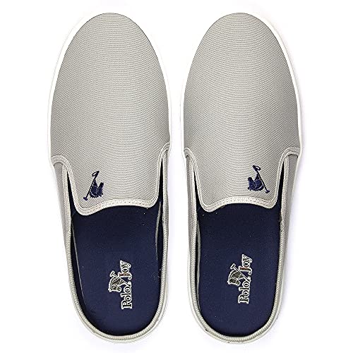 Babuche Slip On Mule Polo Joy Masculino Casual Moderno Cinza Claro 41