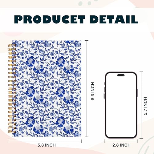Notebook A5 ligné BearCake avec couverture rigide spirale pour le bureau et les cours