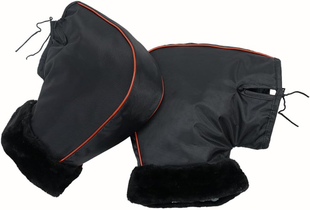 Motorcycle Handlebar Gloves Windproof Waterproof Winter Cycling Gloves Mittens Universal Motorbike Hands Warmer Snowmobile Scooter ATV Motorbike Handle Grip Gloves Thermal Gloves E-bike Cycling Gloves