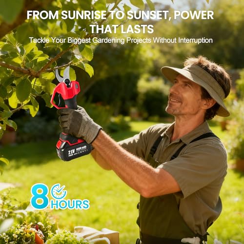 Image of 21V 8.0 Ah Cordless Electric Pruning Shears, 1.6 in. Cutting Diameter