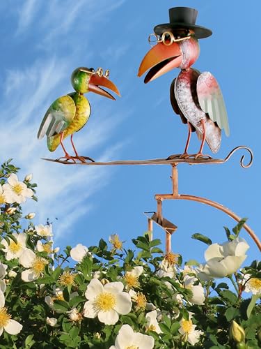 POMMERNTRAUM ® | Vogelwippe Windspiel Gartenstecker Gartendekoration...