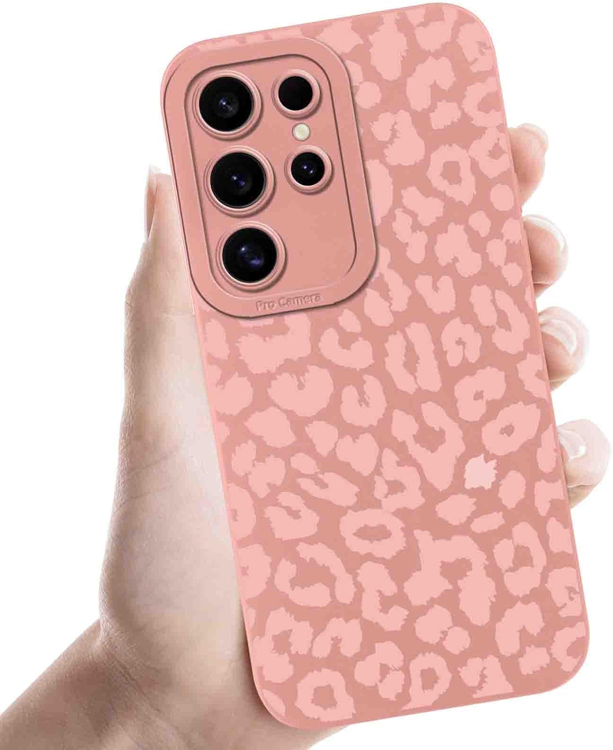 Coalbooliy Mobile Phone Case for Samsung Galaxy S25 Ultra 5G Case 6.8 Inch Aesthetic Leopard Print Design Pink Soft TPU Silicone Shockproof Camera Protection Protective Bumper Ultra Thin Girl Case 07