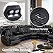 SIENWIEY Power Reclinier Sectional Sofa,Black Leather Reclining Sectional Modular Sofa,L Shaped Leather Couch with LED Lights/USB Charger/Cup Holders/Storage Console/Storage Armrest/Coffee Table(L)